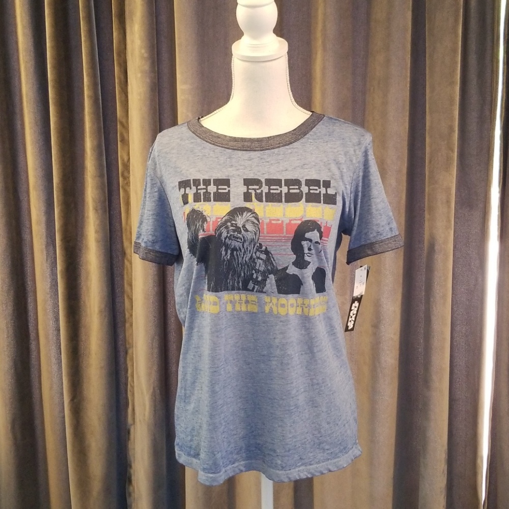 NWT Star Wars Han Solo and Chewie ringer shirt M